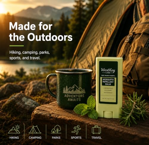 Natural Mosquito Repellent Balm Stick - 3-Pack (0.5oz Each)