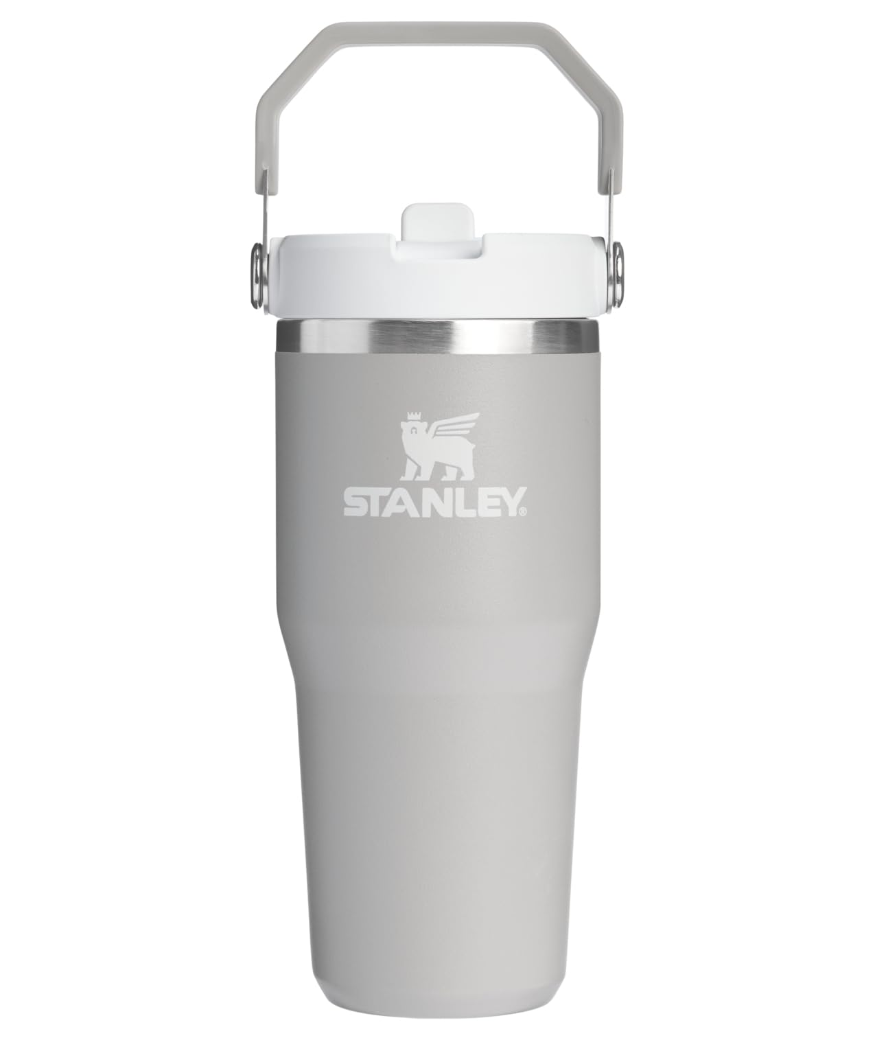 STANLEY IceFlow 2.0 Flip Straw Tumbler with Handle 14 oz | Twist On Lid and Flip Up Straw | Leakproof Water Bottle | Insulated Stainless Steel | BPA-Free | Ash