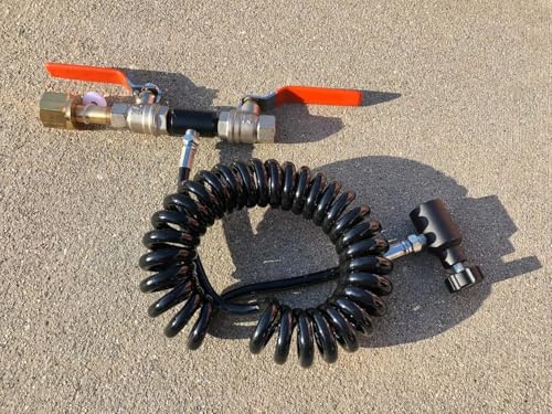Paintball CO2 Fill Station Kit with 50" Stainless Steel Hose & Dual Valves