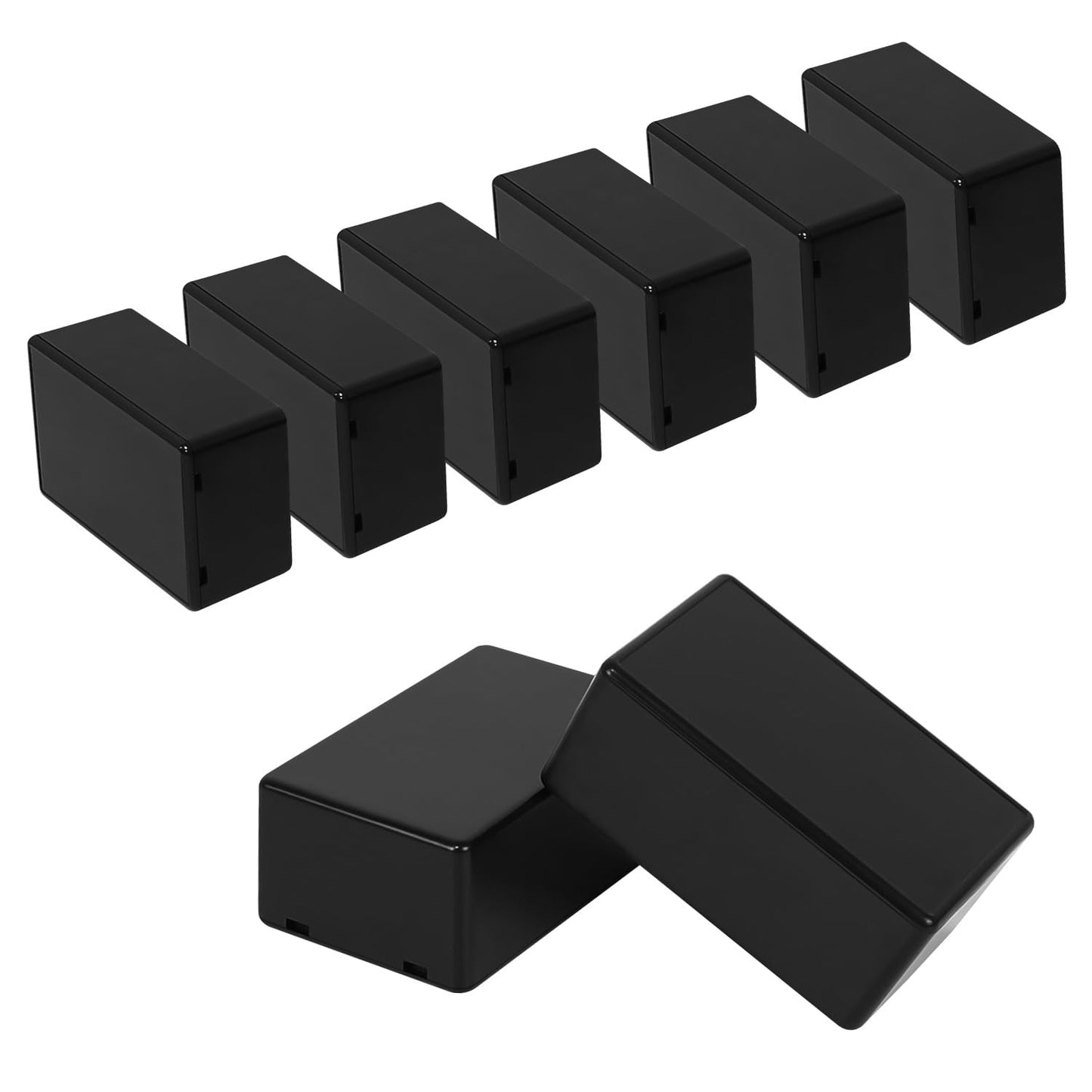 HoHaing Project Box 8 Pieces Electrical Box Small Junction Box ABS Plastic Enclosure Power Electronic Case Black 2.76" x 1.77" x 1.14"(70 x 45 x 29mm)