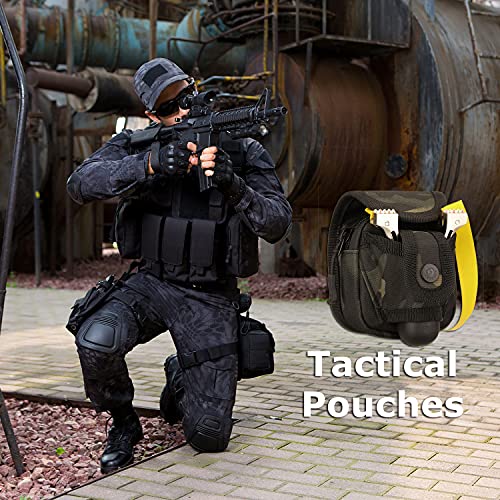 SunForMorning Tactical Slingshot Ball Pouch with MOLLE Black