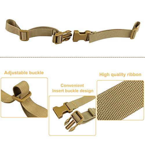 MAGARROW Tan Adjustable Backpack Chest Strap with Buckle - Hands-Free Secure Fit
