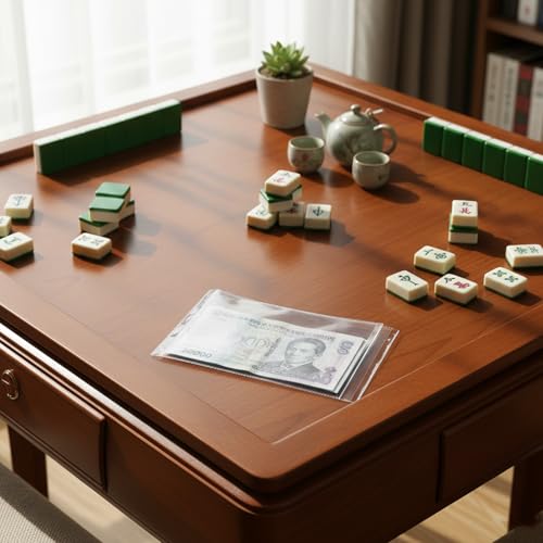 Clear Mahjong Card Sleeves - 4 Pack for Large Size Scorecards