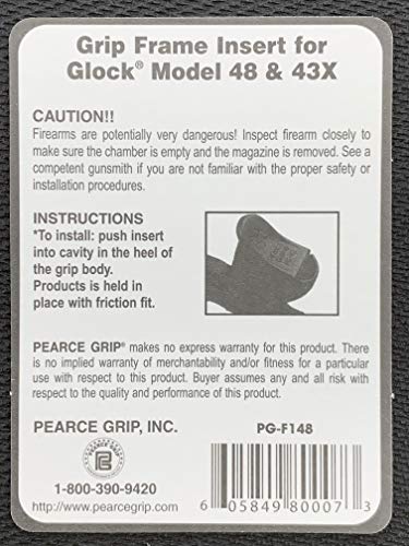 Glock 43X & 48 Frame Insert Plug - Durable Grip Cavity Filler