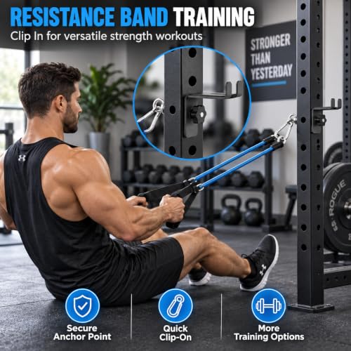 Vatemechie Rack-Mounted Olympic Barbell Holder for Power Racks - Heavy-Duty Attachments