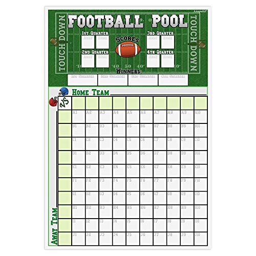 Football Pool Poster - 13 x 19 Inch Large Size - Game Day Party