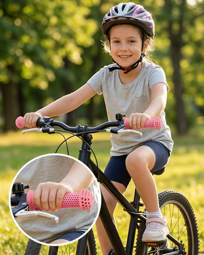 Kids Bike Grips - 100mm Bicycle Handlebar Grips - Black