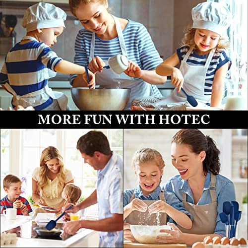 Heat Resistant Silicone Spatula Set - Classic Blue, 5 Pieces