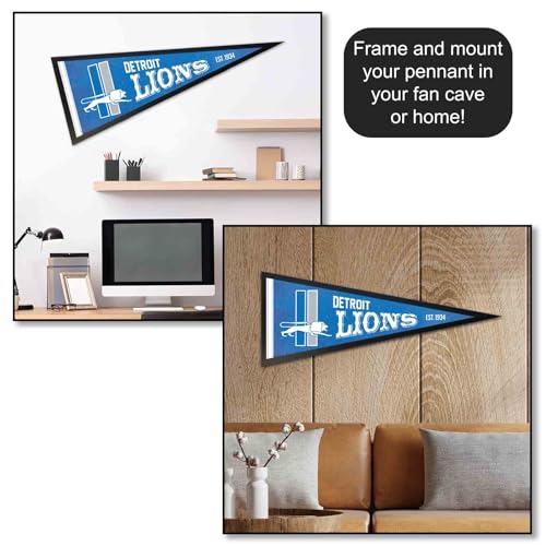 Detroit Lions Vintage Retro Pennant Flag - 12x30 in