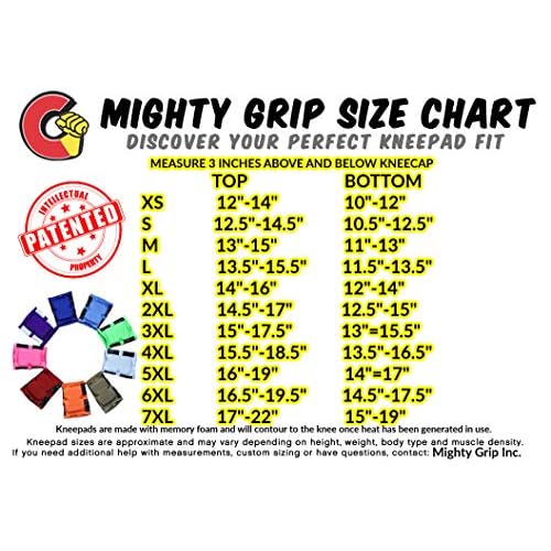 Mighty Grip Pole Dance Full Tacky Knee Climbing Pads (Medium)