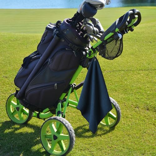 Navy Mile High Life Microfiber Golf Towels 3-Pack with Carabiner Clip