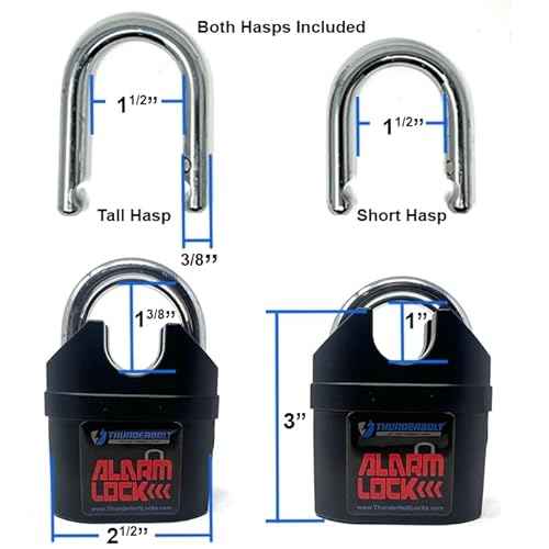Alarm Padlock Anti-Theft Security Keyed Padlock Lock 110dB (decibels) Sound Siren