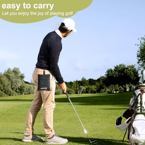 Waterproof Golf Tee Bag with 3 Pockets - Durable Storage Pouch