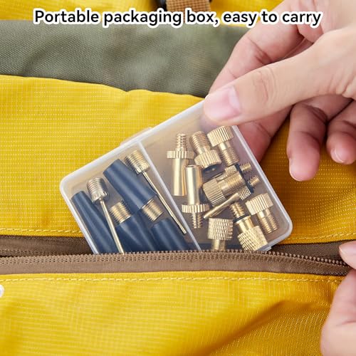 16-Piece Bicycle Valve Adapter Kit - Presta & Schrader Converters