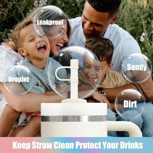 7-Piece Silicone Straw Cover Set for 30oz and 40oz Tumblers - 7 Colors