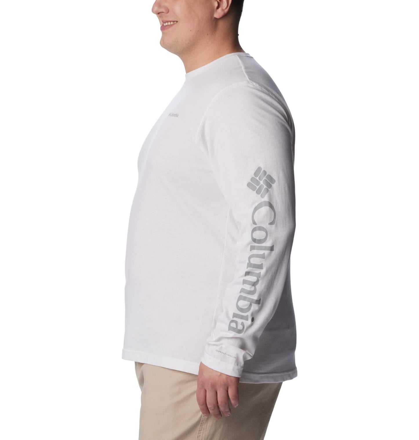 Columbia Men's Thistletown Hills Long Sleeve Logo Tee, White, Large