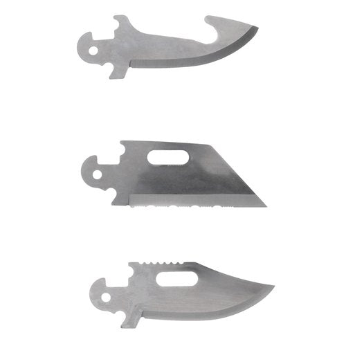 Cold Steel Click N Cut - Hunters Fixed Blade Knife | Durable 420J2 Steel Compact Hunting & Hiking Multiple Replaceable Blades | Sheath & 3 Blades Included - Boxed Package