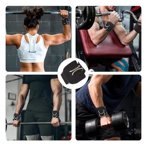 Weight Lifting Straps with Dual D-Rings for Cable Machines & Deadlifts