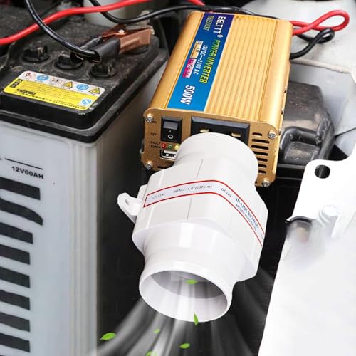 DC HOUSE White 270 CFM Marine Bilge Air Boat Blower 12V Electric Fan