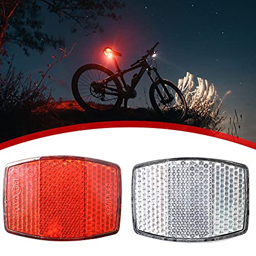 White Bicycle Reflector Light - Handlebar & Seatpost Mount
