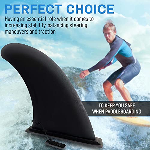 9-Inch Paddleboard Fin Replacement - Quick Release, Durable & Stable