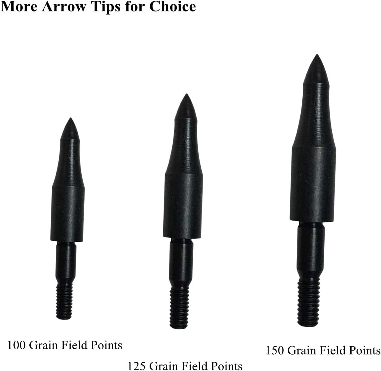 Skiennix 12pcs High Precision Crossbow Arrow Tips - Screw-In Bullet Points for 5/16 Inch Arrows