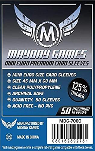 Premium Mini Euro Card Sleeves 45 x 68 mm - 50 Pack Clear Polypropylene