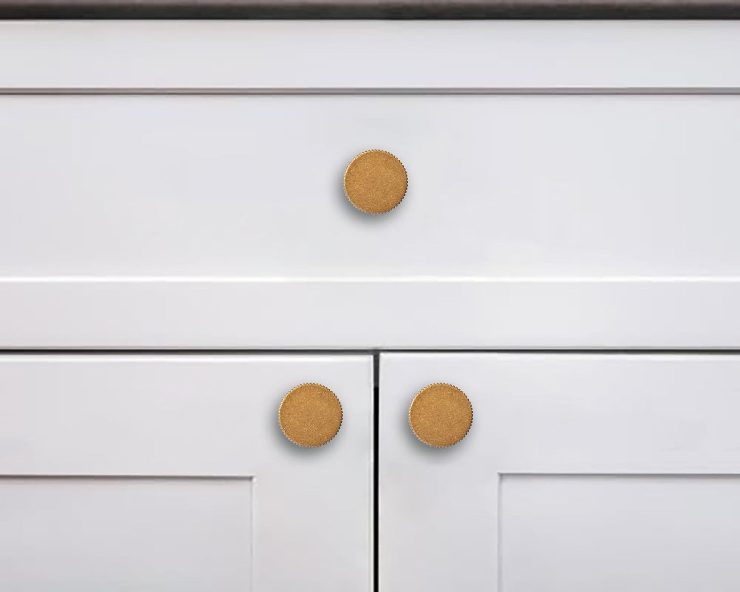 khtumeware 10 Pack Solid Antique Brass Cabinet Knobs 1 Inch Single Hole Vintage Brass Cabinet Pulls Round Kitchen Cabinet Knobs Drawer Knobs
