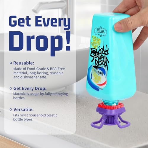 ARKNOAH 3 Pack Bottle Emptying Kit for Household Plastic Bottles – Universal Fit