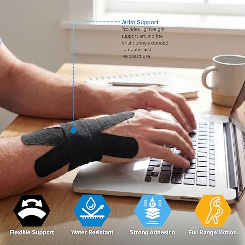 Kinesiology Tape Roll 2" x 16.4 ft - Breathable, Latex-Free, Black