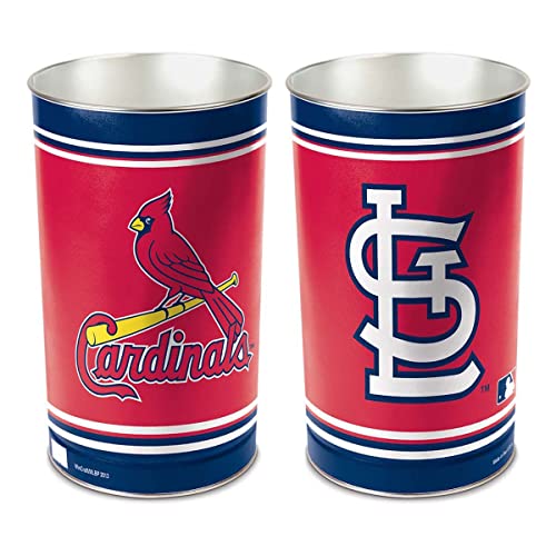 St. Louis Cardinals 15-Inch Waste Basket - Durable Metal Construction