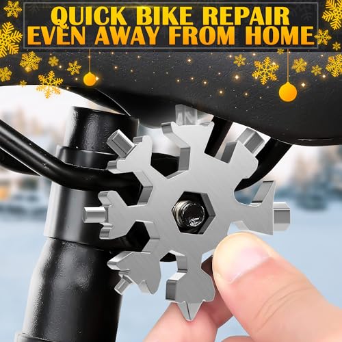 18-in-1 Snowflake Multi Tool Keychain - Set of 3 Stainless Steel