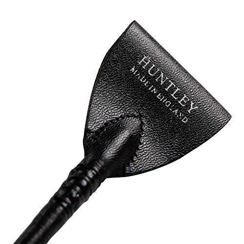 Huntley Equestrian 16-Inch Leather Jumping Bat Riding Crop with Leather Handle