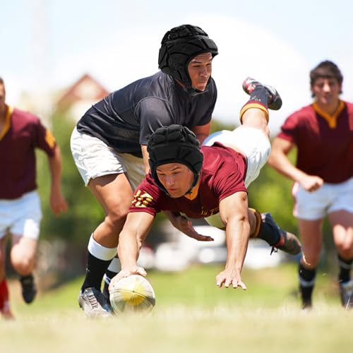 ZENFUN XL Rugby Helmet Shell Headgear for Soccer, Extra Large Padding