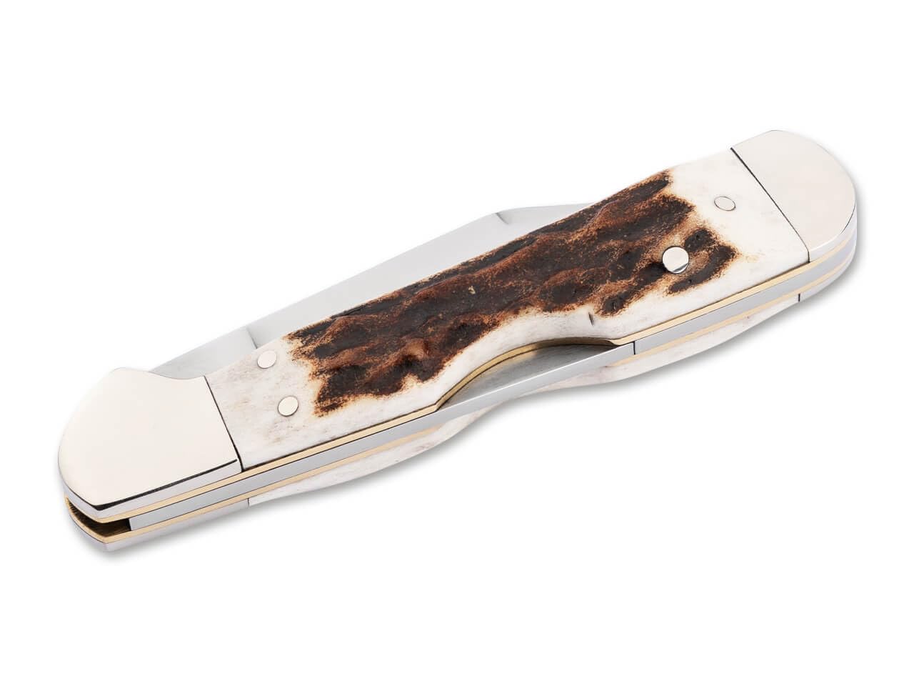 Boker Mini Copper head Lock 2.63 Inch Folding Pocket Knife, Genuine Stag Handle, Traditional Series 2.0, Made In Germany