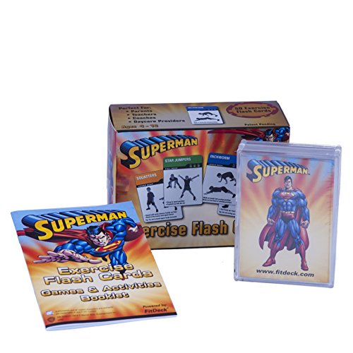 FITDECK Superman Exercise Playing Cards for Kids' Guided Workouts