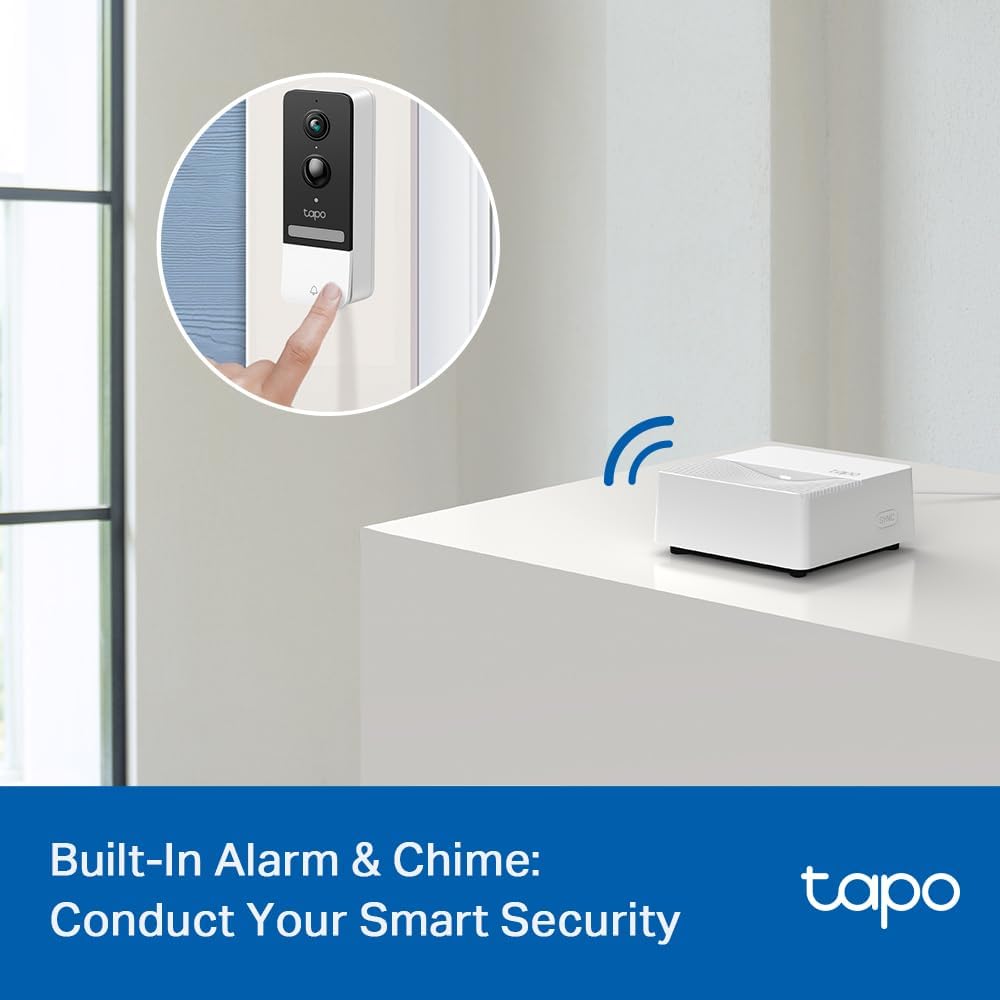 TP-Link Tapo Smart Hub H200 - 64 Device Capacity, Built-In Chime, 512GB Storage