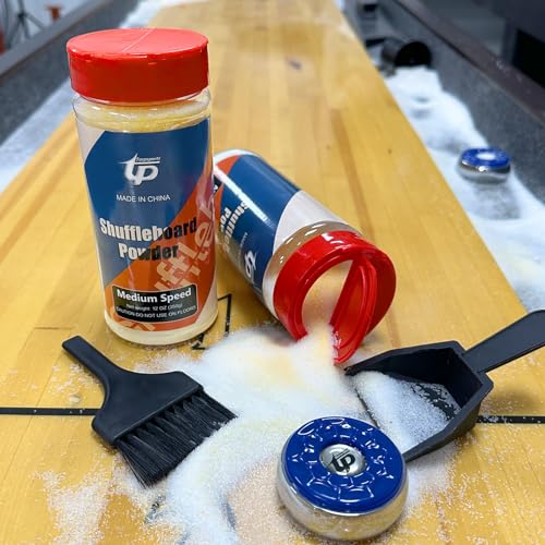 Medium Speed Shuffleboard Powder Set with Mini Brush - 2 Cans