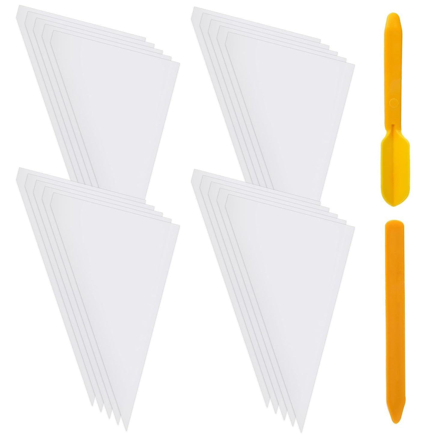 22 Pcs Tile Grout Masonry Mortar Bag with Tile Caulk Tool, 16" x 12" Heavy Duty Tear Resistant Puncture Tip Cement Sealer Mortar Grout Bag Masonry for Tile Installation, Grouting Bag (White)