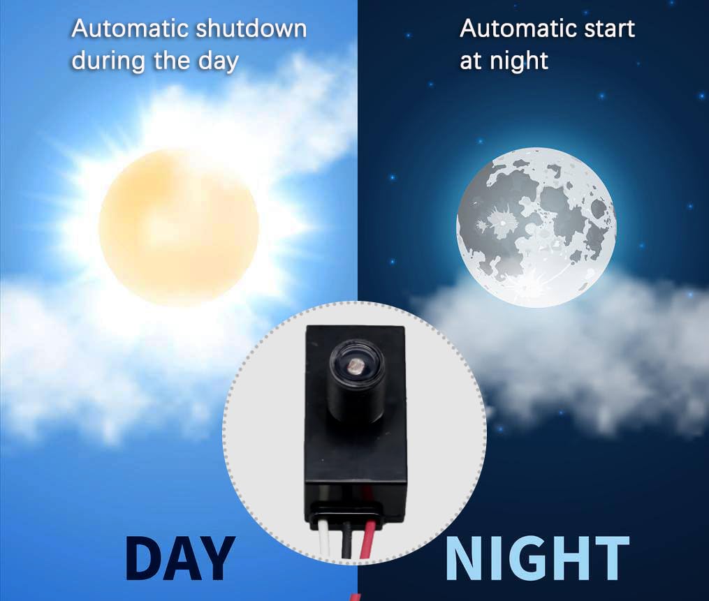 Photoelectric Control Switch, Suitable for Outdoor Places Such as Courtyard Lights, Street Lights, Gardens, etc. It Automatically Turns Off During The Day and Starts Automatically at Night (1)