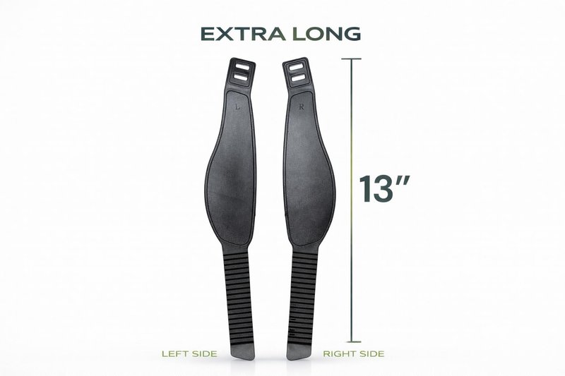 Universal Exercise Bike Pedal Straps Ratchet Style | 13" Extra Long Replacement Straps for Gym or Home Gym | 1 Pair