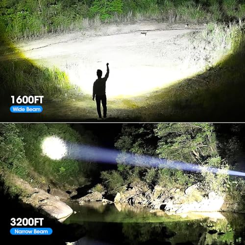 NiaoChao Flashlights 99,000 High Lumens, Super Bright LED Rechargeable Flashlight, 5 Modes Waterproof Flash Light for Home Camping Hiking