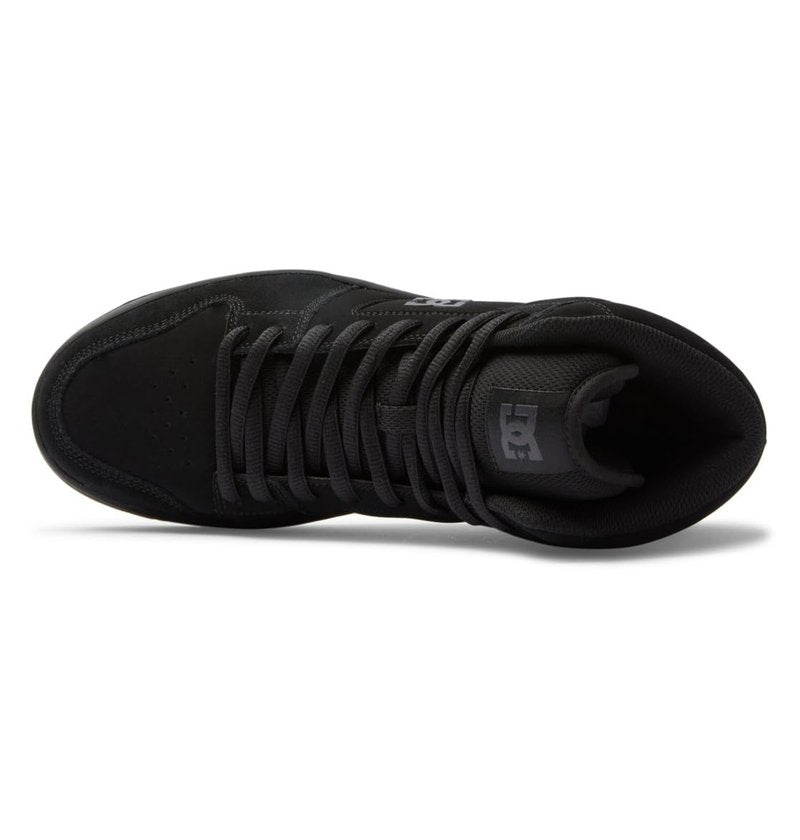 DC Men's Manteca 4 High Top Skate Shoe Black/Black/Gum 10.5