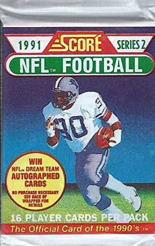1991 NFL Football Trading Cards Pack - 16 Cards, Series 2