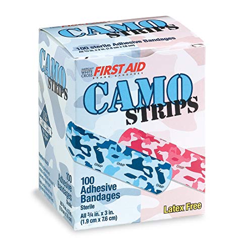 Camouflage Adhesive Bandages - Pink & Blue - 100 Pack