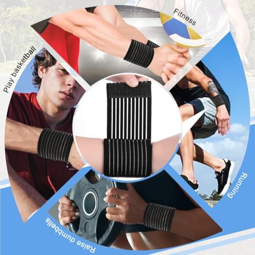 Compression Wrist Wraps for Support & Injury Recovery - 2 Pack