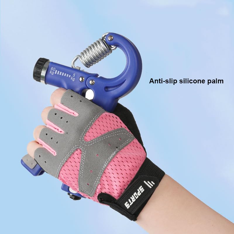 Breathable Workout Gloves for Women - Weight Lifting, Pink, Medium