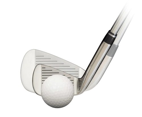 PSP Golf The Little One 7 Iron Right Hand Swing Trainer for Adults: Golf Training Aid for Finding The Sweet Spot (Stiff Flex) Black