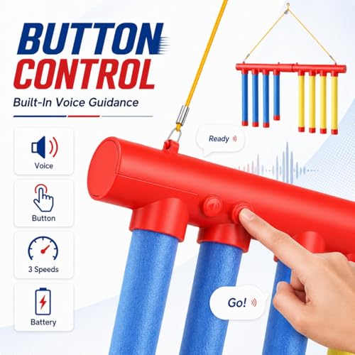 Reflex Drop Sticks Challenge - Adjustable Speed Catching Sticks, Red
