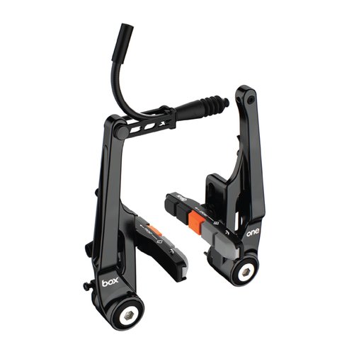 Box One 85 Millimeters Oversized BMX V Brake with Sealed Bearing Pivots, Flexible Cable Noodle, Cold Forged Arms & 2 Millimeters Allen Key Tensions Bolt, Gunmetal